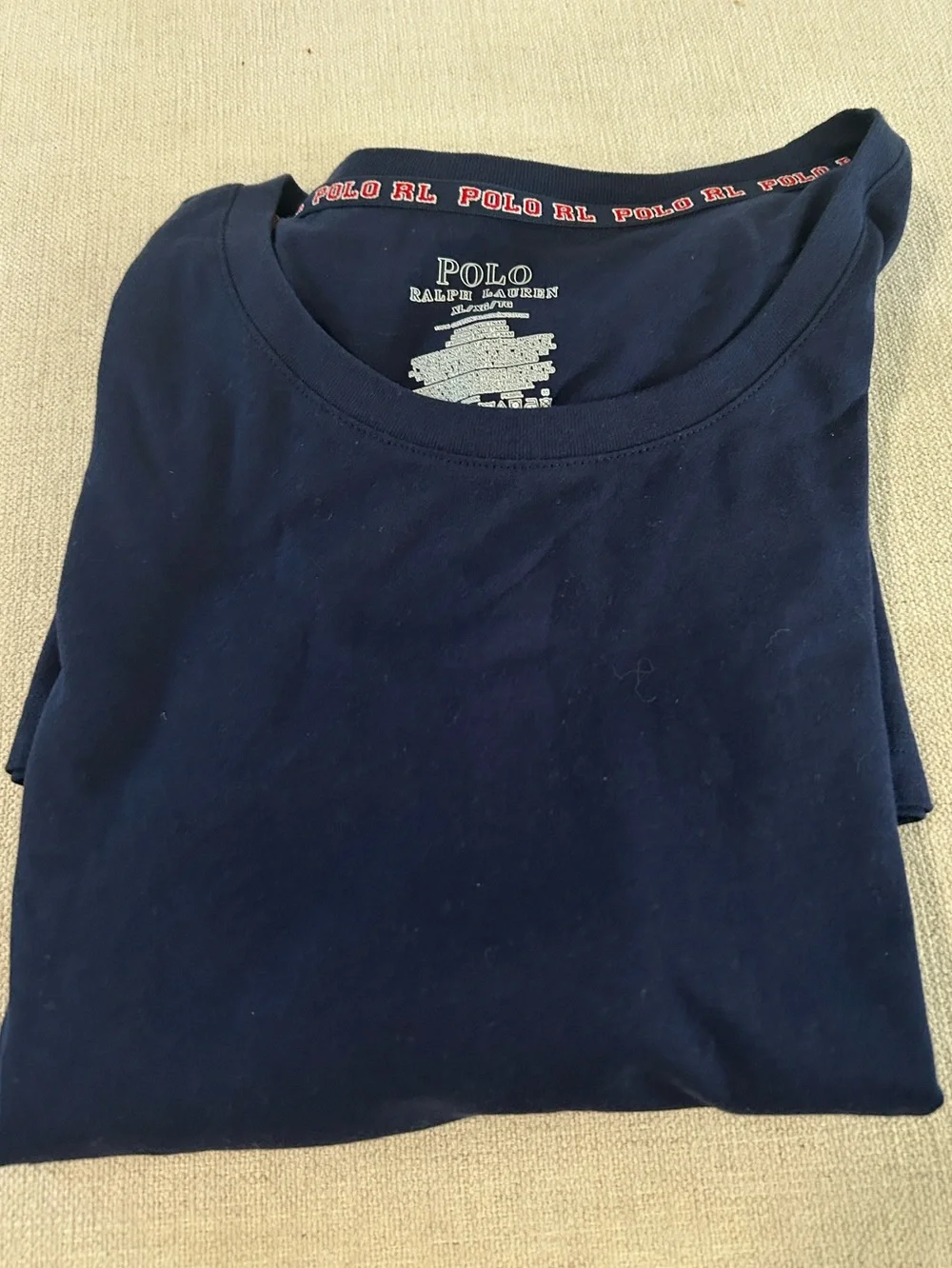 Polo Ralph Lauren 100%  Cotton Short Sleeve Crew T-Shirt, Navy, size XL, NWOT